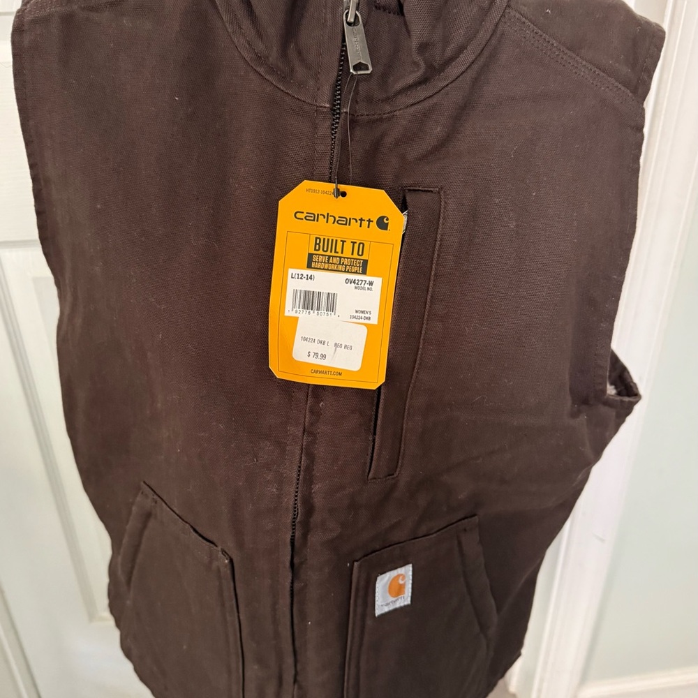 Carhartt Brown Insulated Workwear Vest NWT - Picture 3 of 6